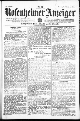 Rosenheimer Anzeiger Samstag 30. Januar 1904