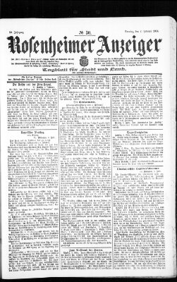 Rosenheimer Anzeiger Sonntag 7. Februar 1904