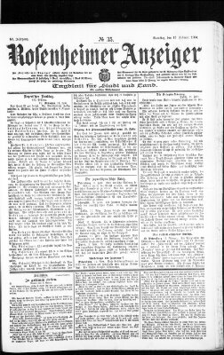 Rosenheimer Anzeiger Samstag 13. Februar 1904