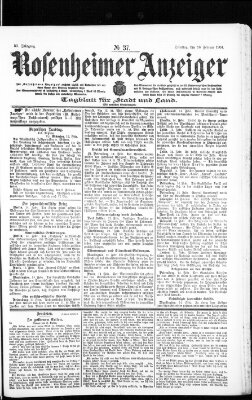 Rosenheimer Anzeiger Dienstag 16. Februar 1904