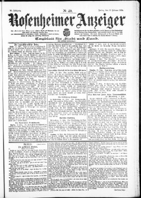 Rosenheimer Anzeiger Freitag 19. Februar 1904