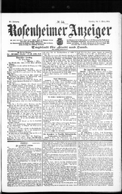 Rosenheimer Anzeiger Sonntag 6. März 1904