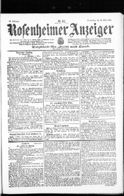 Rosenheimer Anzeiger Donnerstag 10. März 1904