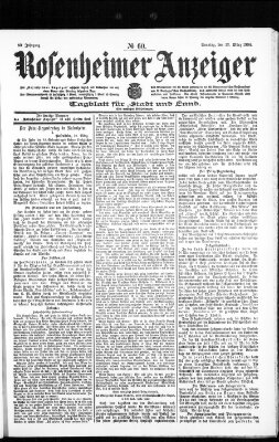 Rosenheimer Anzeiger Sonntag 13. März 1904