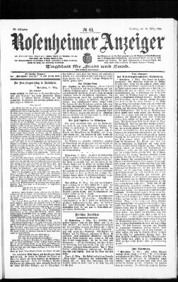 Rosenheimer Anzeiger Dienstag 15. März 1904