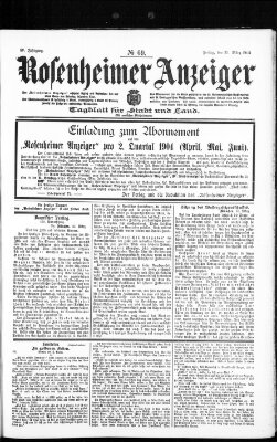 Rosenheimer Anzeiger Freitag 25. März 1904