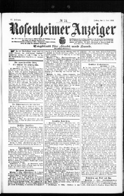 Rosenheimer Anzeiger Freitag 1. April 1904