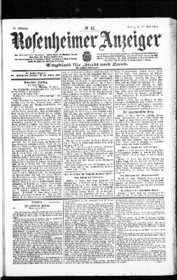 Rosenheimer Anzeiger Sonntag 17. April 1904