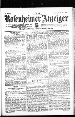 Rosenheimer Anzeiger Donnerstag 21. April 1904