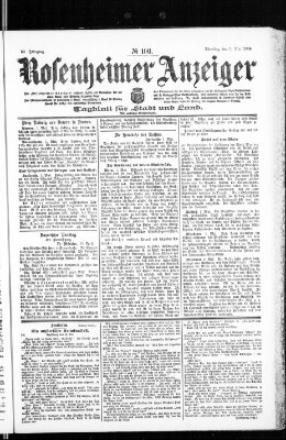 Rosenheimer Anzeiger Dienstag 3. Mai 1904