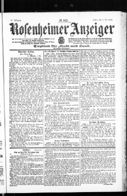 Rosenheimer Anzeiger Freitag 6. Mai 1904