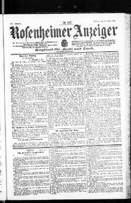 Rosenheimer Anzeiger Mittwoch 11. Mai 1904