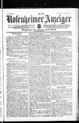 Rosenheimer Anzeiger Mittwoch 18. Mai 1904