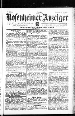 Rosenheimer Anzeiger Freitag 20. Mai 1904