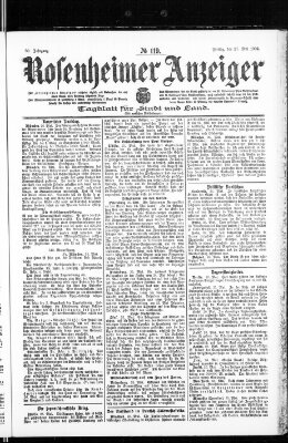 Rosenheimer Anzeiger Freitag 27. Mai 1904