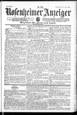 Rosenheimer Anzeiger Donnerstag 9. Juni 1904