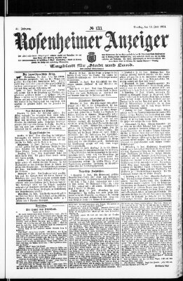 Rosenheimer Anzeiger Dienstag 14. Juni 1904