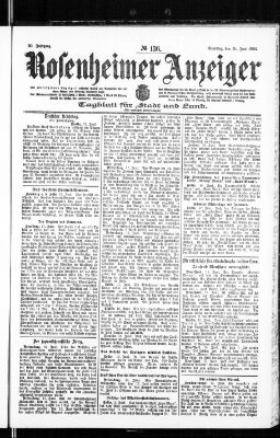 Rosenheimer Anzeiger Samstag 18. Juni 1904
