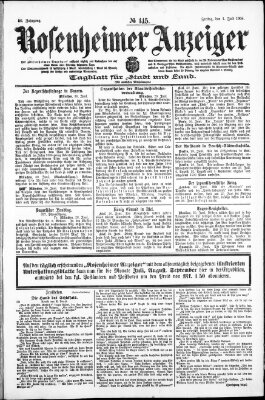 Rosenheimer Anzeiger Freitag 1. Juli 1904