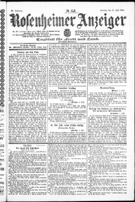 Rosenheimer Anzeiger Sonntag 10. Juli 1904