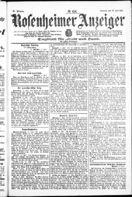 Rosenheimer Anzeiger Samstag 16. Juli 1904