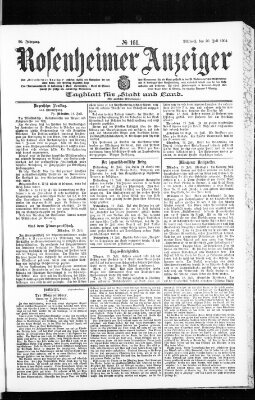 Rosenheimer Anzeiger Mittwoch 20. Juli 1904