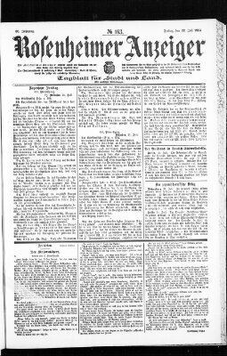 Rosenheimer Anzeiger Freitag 22. Juli 1904