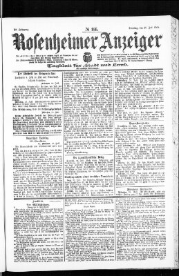 Rosenheimer Anzeiger Dienstag 26. Juli 1904