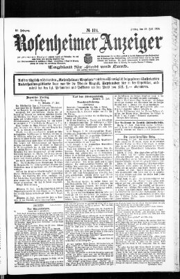 Rosenheimer Anzeiger Freitag 29. Juli 1904