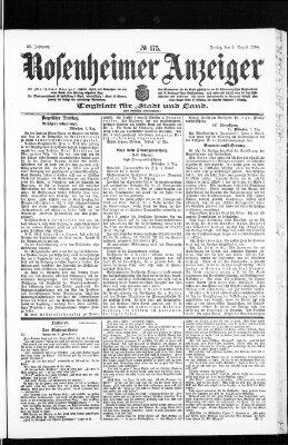 Rosenheimer Anzeiger Freitag 5. August 1904