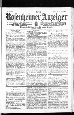 Rosenheimer Anzeiger Freitag 12. August 1904