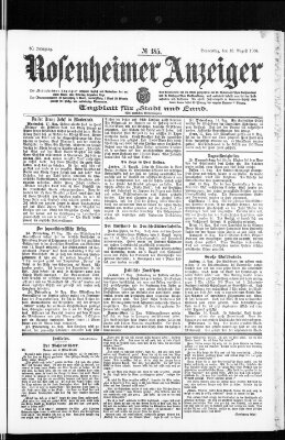 Rosenheimer Anzeiger Donnerstag 18. August 1904