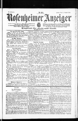 Rosenheimer Anzeiger Freitag 19. August 1904