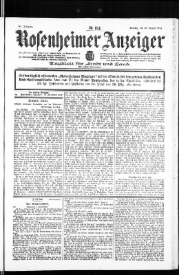 Rosenheimer Anzeiger Sonntag 28. August 1904