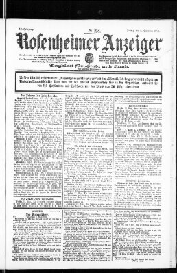 Rosenheimer Anzeiger Freitag 2. September 1904