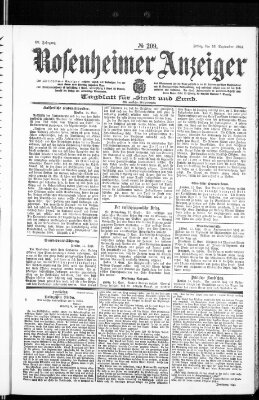 Rosenheimer Anzeiger Freitag 16. September 1904