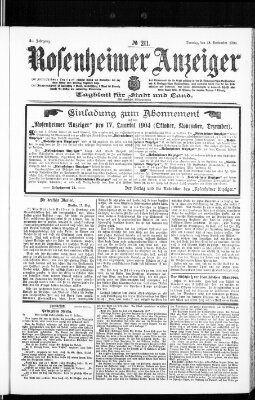 Rosenheimer Anzeiger Sonntag 18. September 1904