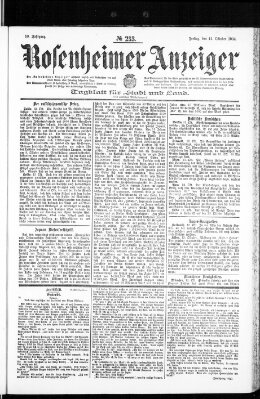 Rosenheimer Anzeiger Freitag 14. Oktober 1904