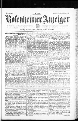 Rosenheimer Anzeiger Mittwoch 9. November 1904