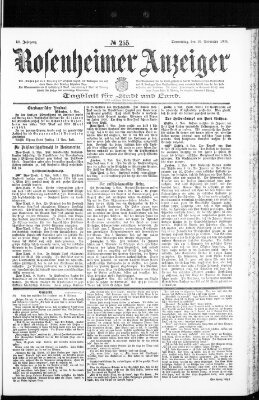 Rosenheimer Anzeiger Donnerstag 10. November 1904