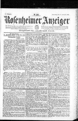 Rosenheimer Anzeiger Donnerstag 17. November 1904