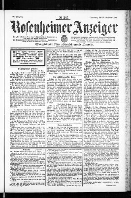 Rosenheimer Anzeiger Donnerstag 24. November 1904