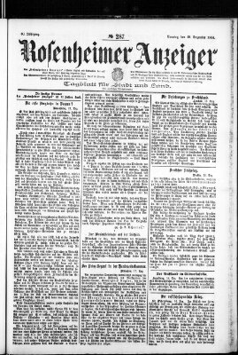 Rosenheimer Anzeiger Sonntag 18. Dezember 1904