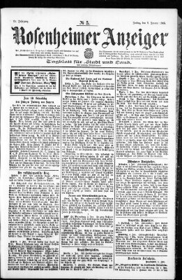 Rosenheimer Anzeiger Freitag 6. Januar 1905