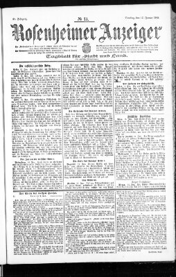 Rosenheimer Anzeiger Dienstag 17. Januar 1905