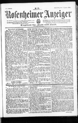 Rosenheimer Anzeiger Donnerstag 19. Januar 1905