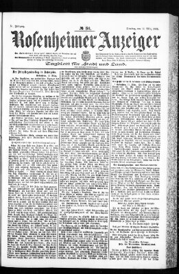 Rosenheimer Anzeiger Dienstag 14. März 1905