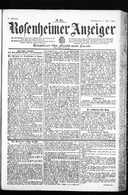 Rosenheimer Anzeiger Samstag 18. März 1905