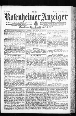 Rosenheimer Anzeiger Dienstag 21. März 1905