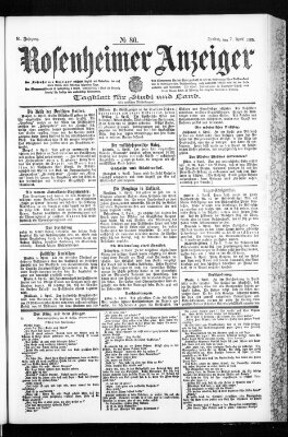 Rosenheimer Anzeiger Freitag 7. April 1905